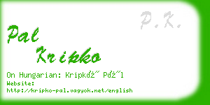 pal kripko business card